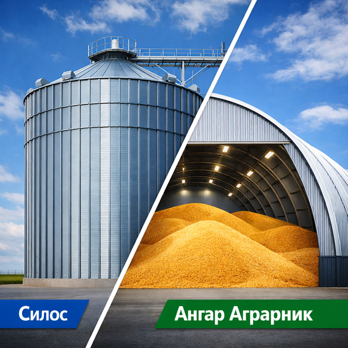Ангар для зерна vs Силос: где выгоднее хранить урожай среднему фермерскому хозяйству