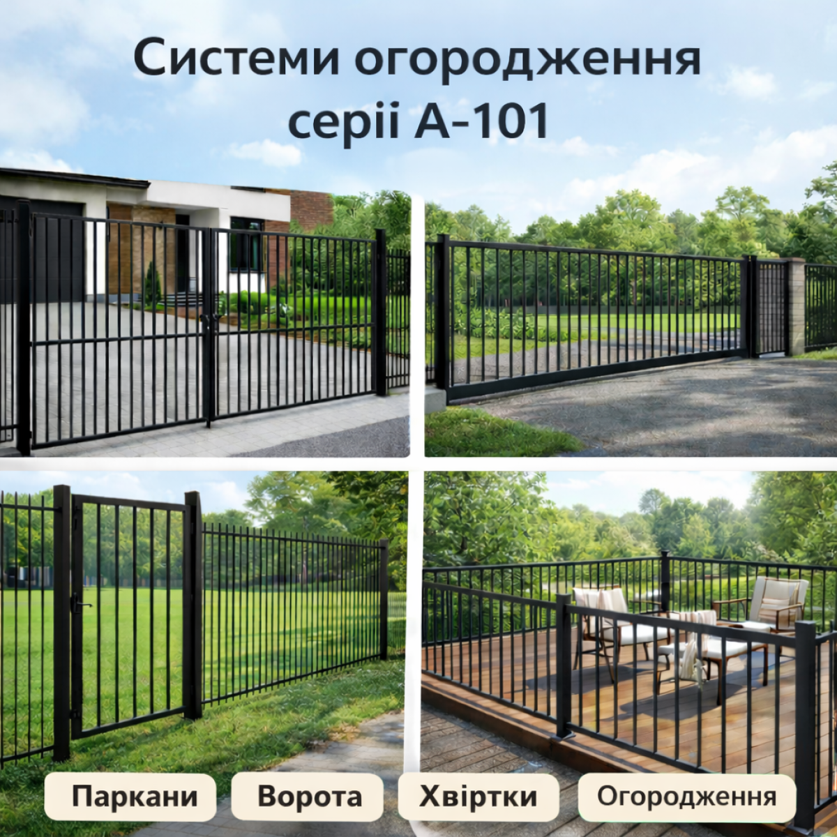 Системы ограждения серия А-101: универсальные металлические решения для частных и коммерческих объектов