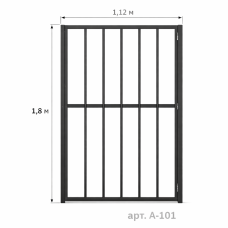 Калитка металлическая 1,12х1,8 м, арт. А-101
